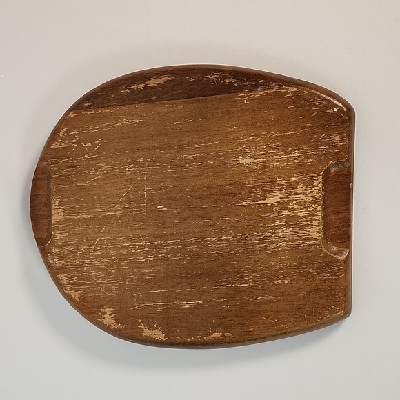 Vintage Mid Century Modern Wood Cheese Charcuterie Board - Retro ceramic tile - Picture 9 of 16